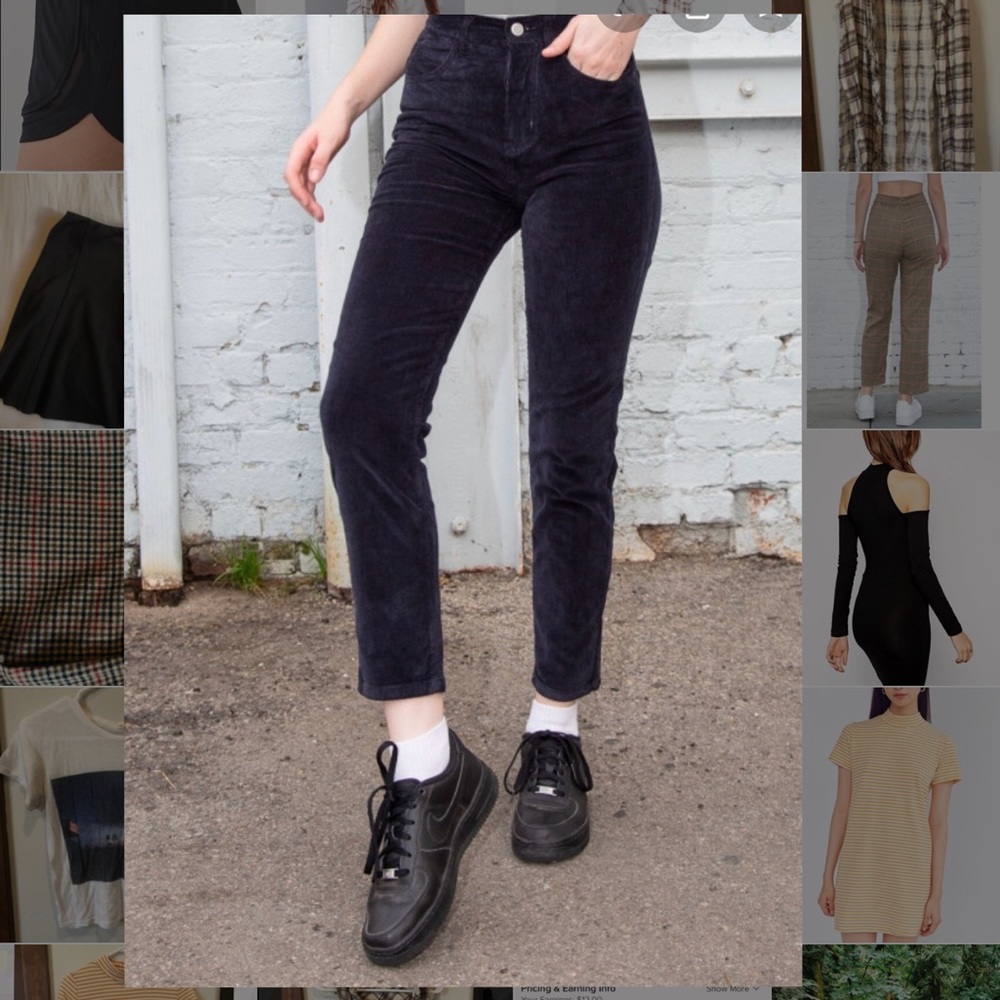 Dark blue corduroy Brandy Melville pants!!